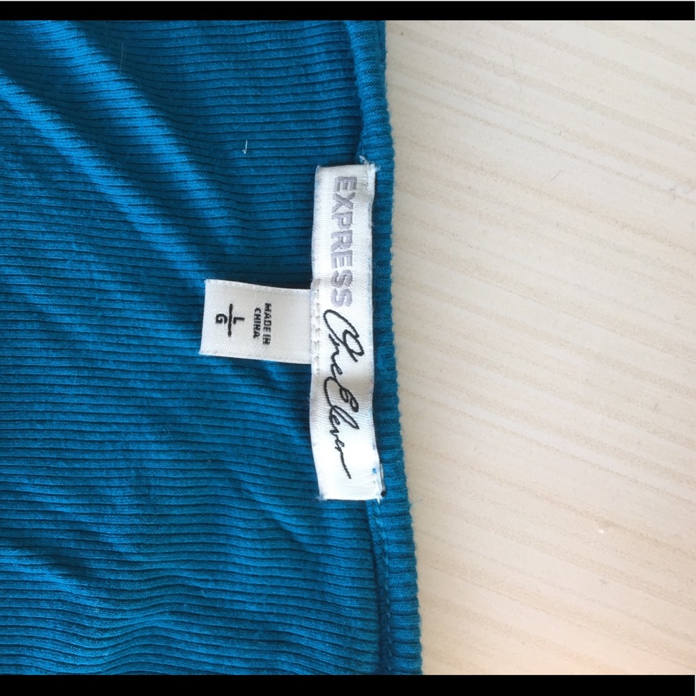 EXPRESS ONE ELEVEN Spaghetti Strap Ribbed Tank - Picture 7 of 8